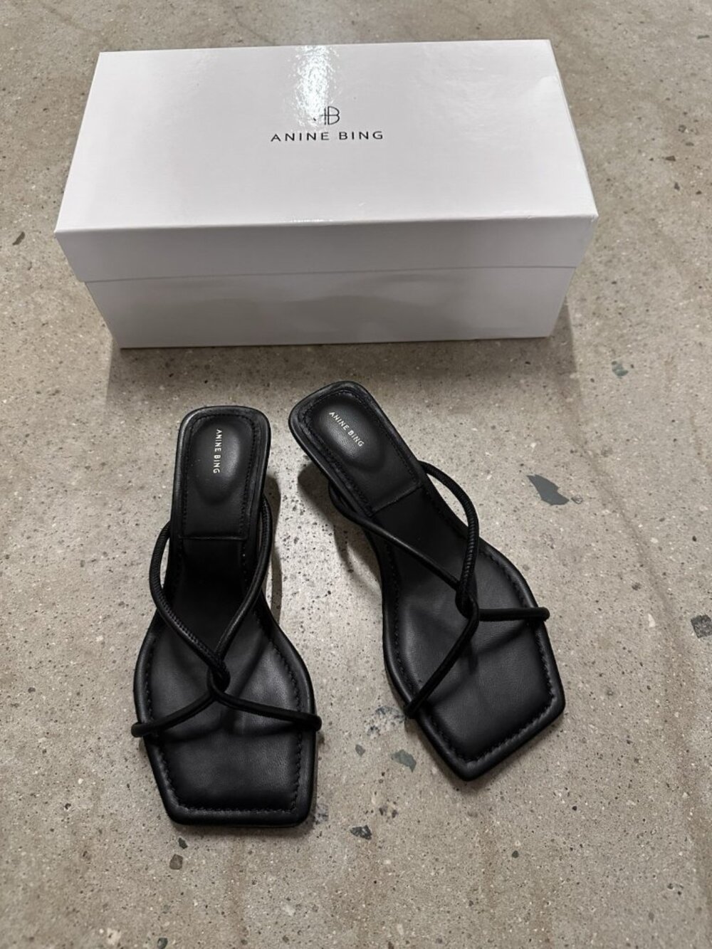 ANINE BING Suri Sandals Black - Picture 3 of 9